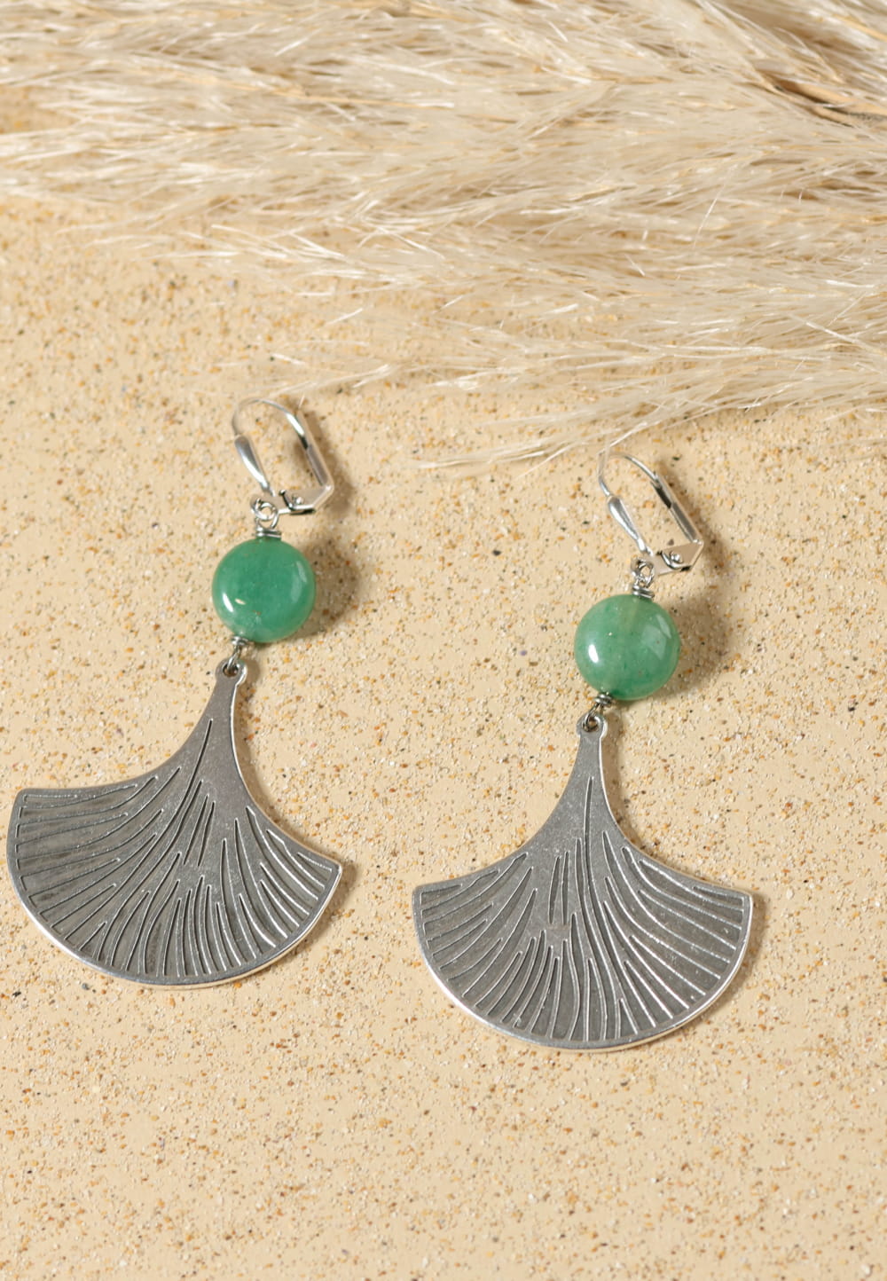 Boucles d'oreilles feuille de Ginkgo – Maison De Reviere