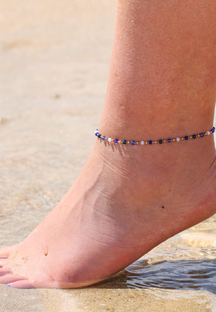Hcvone Lot De 5 Bracelets De Cheville Femme - Bijoux Pieds Plage Été, Cadeau Original Femme