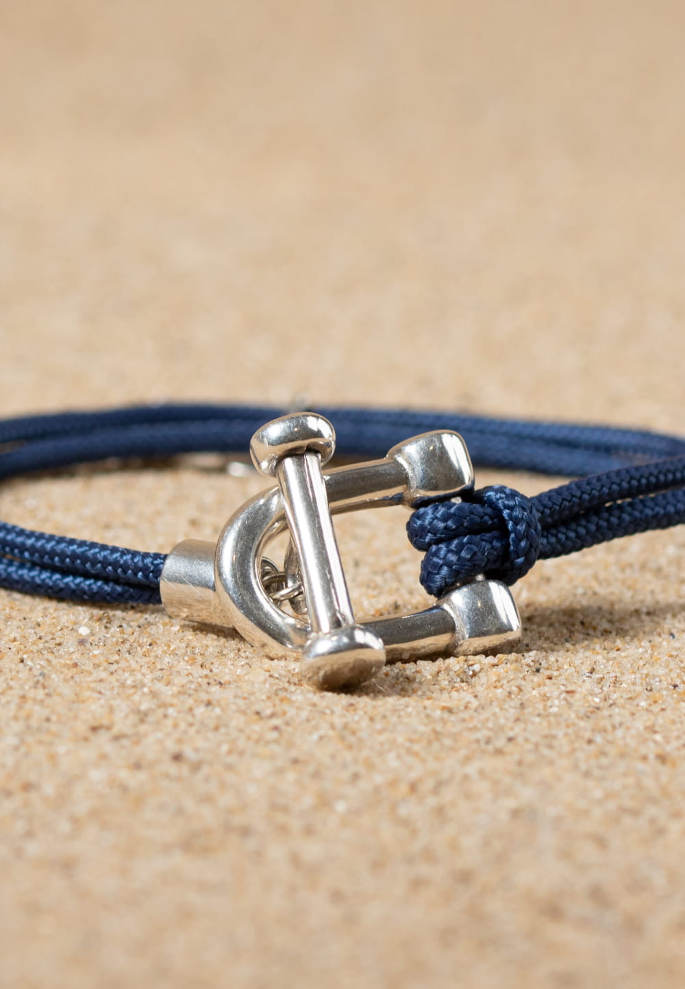 Bracelet homme cordon bleu marine : Remy - Retour de plage