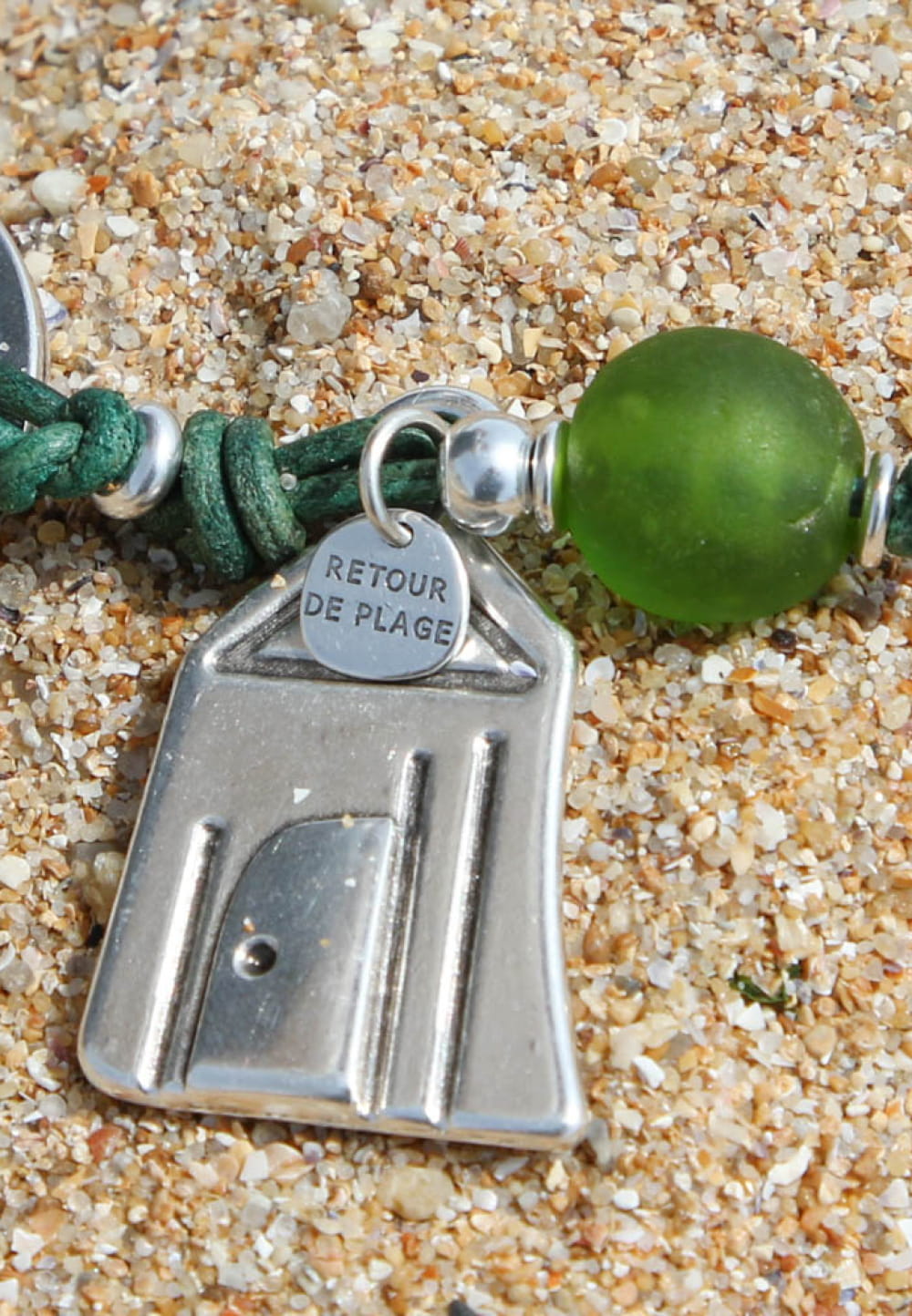 Porte-clefs Turbo, vert et argent - Retour de plage