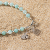 Bracelet fantaisie perles amazonite vert d'eau