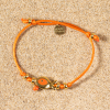 Bracelet fantaisie cordon orange poisson doré