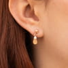 Boucles d'oreilles Chagrin doré rose et beige fabriqué en France