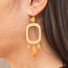 Boucles d'oreilles Romina orange et doré