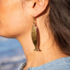 Boucles d'oreilles Tinca doré avec pendentifs poissons