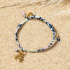 Bracelet Famille doré et bleu marine multicolore personnalisable