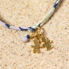 Bracelet Famille doré et bleu marine multicolore personnalisable