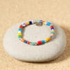 Bracelet enfant Wonka argenté et en perles multicolores