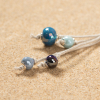 Perles en céramique bleu multicolore