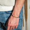 Bracelet pour homme Jacob argenté et beige made in France