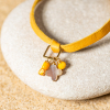 Bracelet pour femme Canberra doré et moutarde, made in France
