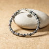 Bracelet pour femme en perles Henrika argenté et gris