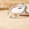 Bracelet pour femme Maestro argenté et blanc en perles, bijou artisanal