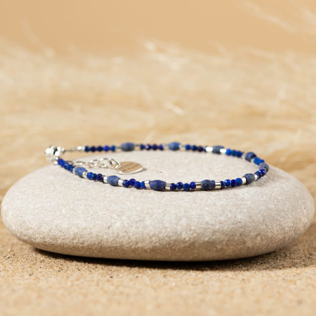 Bracelet Riviera CELECT - Couleurs Marron, Beige, Orange, Bleu - Cuir PU Et Acier Inox