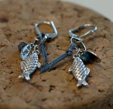 Carpe - Boucles d'oreilles - Retour de Plage