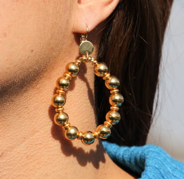 BOUCLES D'OREILLES créoles BLING