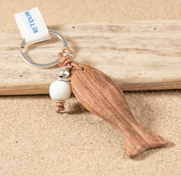 PORTE CLES BOIS ROUGET