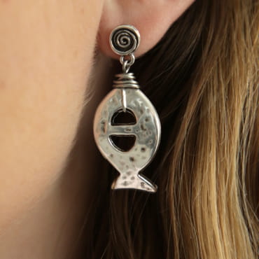 BOUCLES D'OREILLES FEMME  POISSON