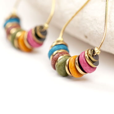 BOUCLES D'OREILLES FEMME ARLEQUIN