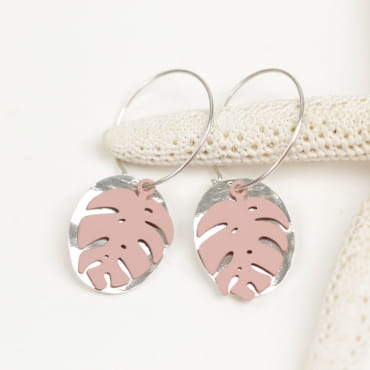 BOUCLES D'OREILLES créoles FEUILLETTE