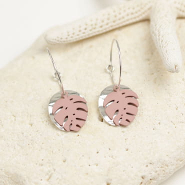 BOUCLES D'OREILLES créoles FEUILLETTE