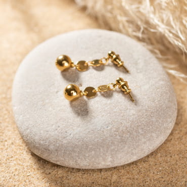 Découvrez les boucles d’oreilles Fiona, un bijou marin fabriqué en France sur l’Île d’Oléron par des monteuses qualifiées.