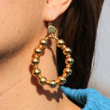 BOUCLES D'OREILLES créoles BLING