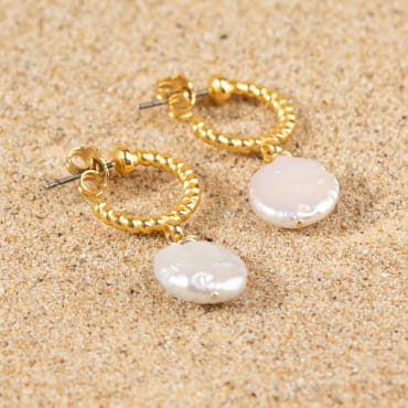 BOUCLES D'OREILLES  créoles PACIFIQUE