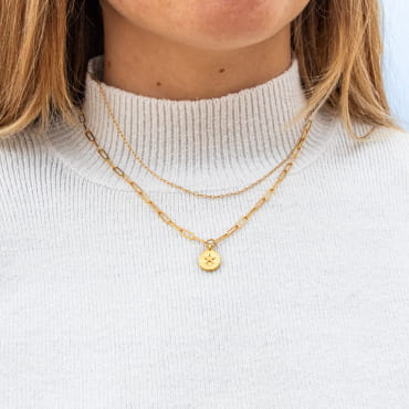 Collier double Maé doré