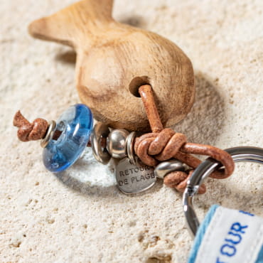 Porte-clefs artisanal made in france de la marque Retour de plage.