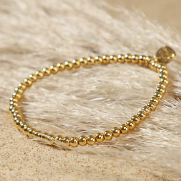 bracelet Puceron doré, bijou artisanal fabriqué en France