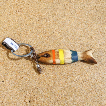 PORTE CLES BOIS CABILLAUD