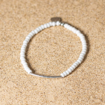 Bracelet pour femme Margot argenté et blanc