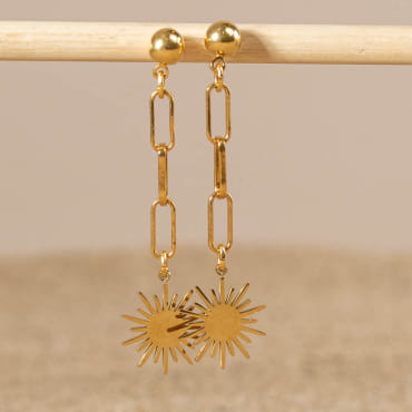 BOUCLES D'OREILLES PENDANTES SOLE
