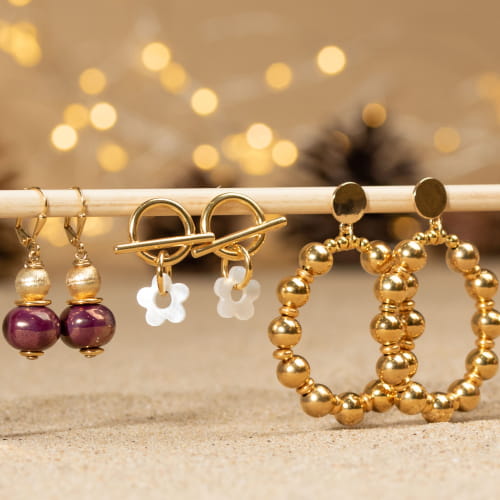 Fabriquer des bijoux de Noël (boucles d'oreilles, bracelet, collier)