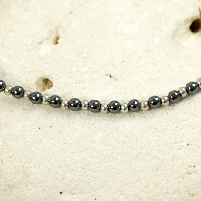 COLLIER PERLE FEMME BITUME