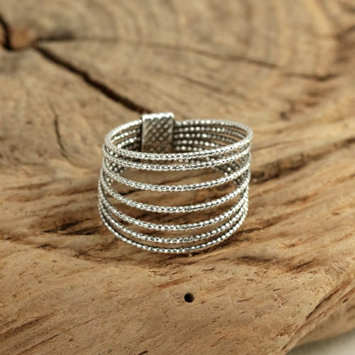 Bague Metal Argente le modele Index Retour de plage