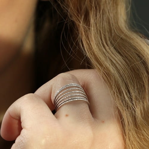 Bague Metal Argente le modele Index Retour de plage