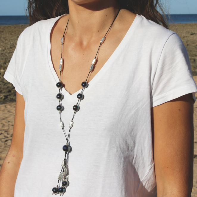 SAUTOIR FEMME PERLE SEICHE