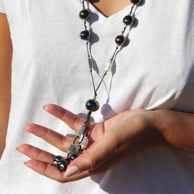 SAUTOIR FEMME PERLE SEICHE