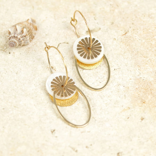 BOUCLES D'OREILLES créoles CAPUCINE