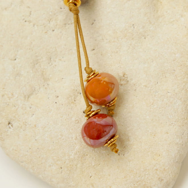 SAUTOIR FEMME PERLE CREME