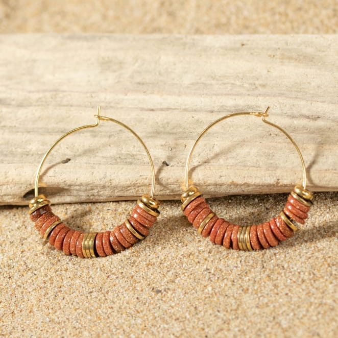 BOUCLES D'OREILLES  créoles ALCHIMIE