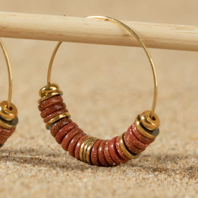 BOUCLES D'OREILLES  créoles ALCHIMIE