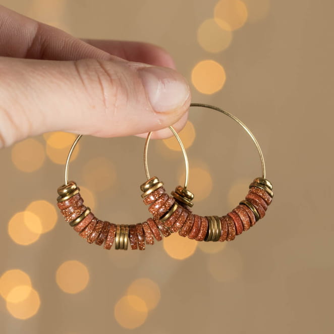 BOUCLES D'OREILLES  créoles ALCHIMIE