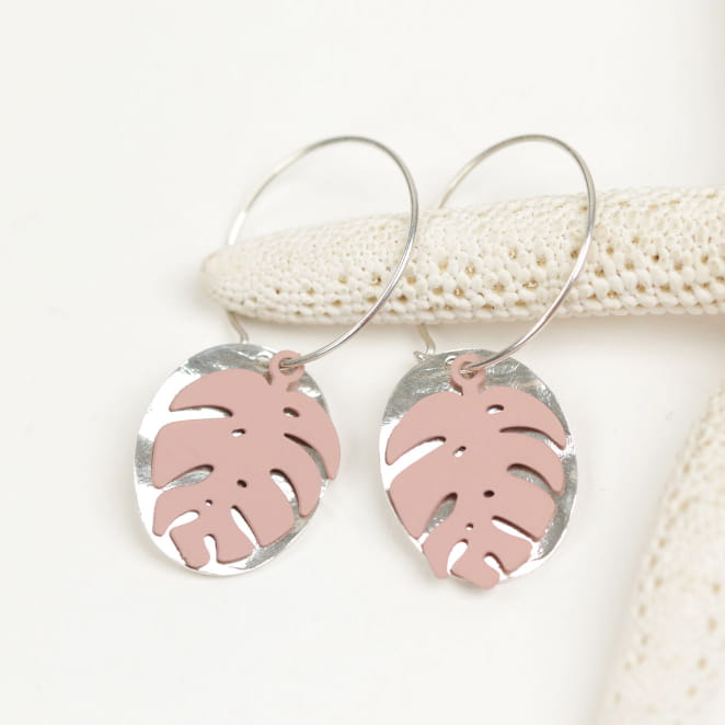 BOUCLES D'OREILLES créoles FEUILLETTE