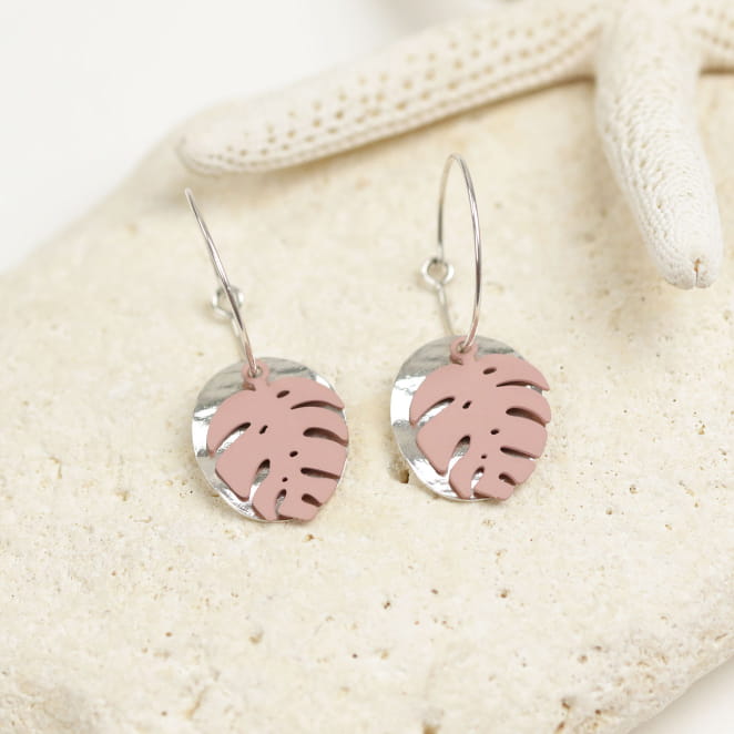 BOUCLES D'OREILLES créoles FEUILLETTE