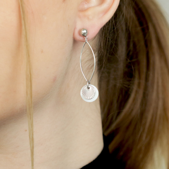 BOUCLES D'OREILLES FEMME  OSTREA