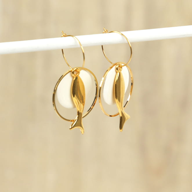 BOUCLES D'OREILLES créoles NAGE