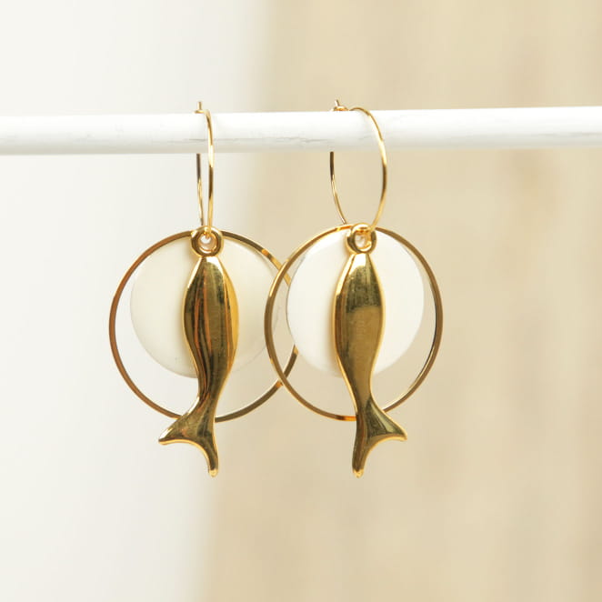 BOUCLES D'OREILLES créoles NAGE